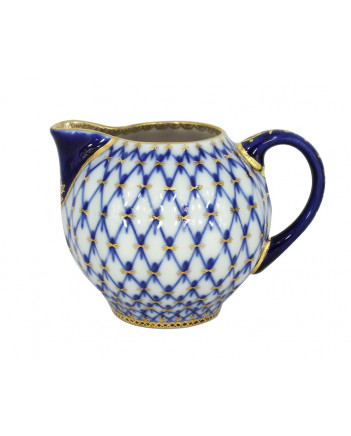 LOMONOSOV IMPERIAL PORCELAIN TEAPOT COBALT NET TULIP